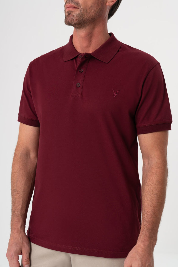 VİŞNE POLO YAKA T-SHIRT