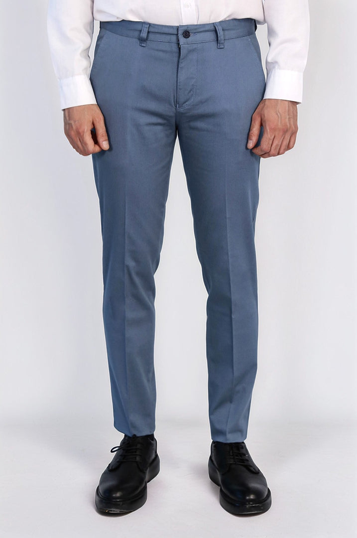 VELVARDE SLİM CHINO PANTOLON MAVİ