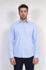 VELVARDE PAMUKLU GÖMLEK MAVİ