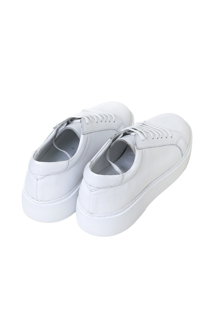 deri spor ayakkabı beyaz 