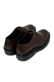 deri kalın tabanlı klasik taba ayakkabı 