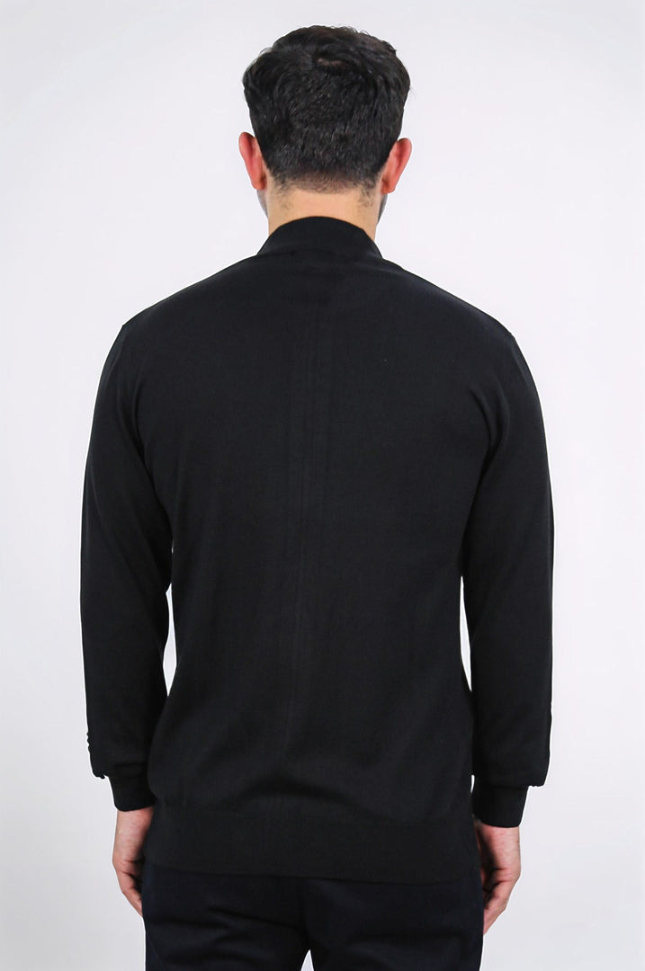 fermuarlı siyah hırka 