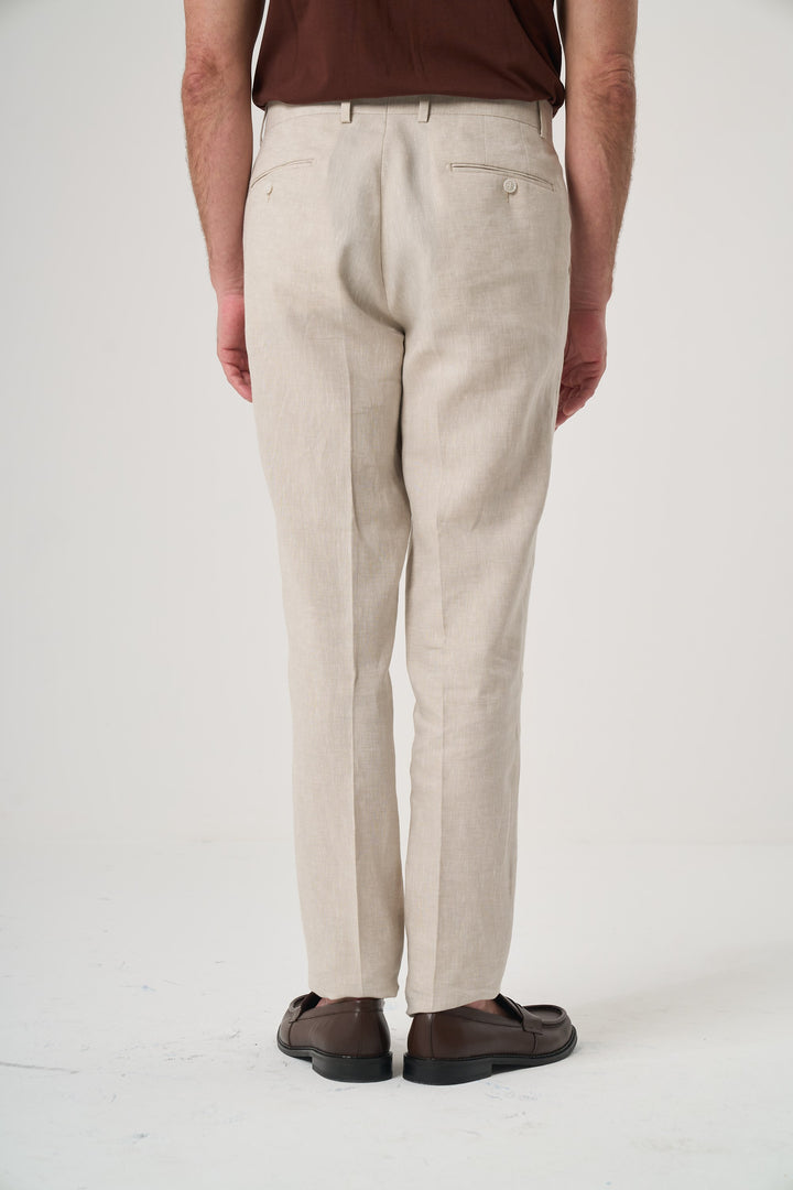  KETEN SLIM PANTOLON BEJ 