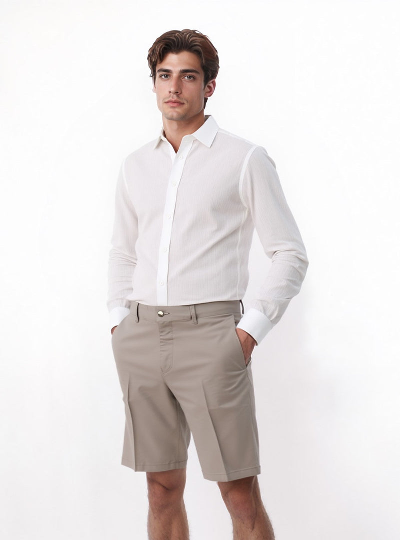 VELVARDE /SLIM SHORT / KOYU BEJ