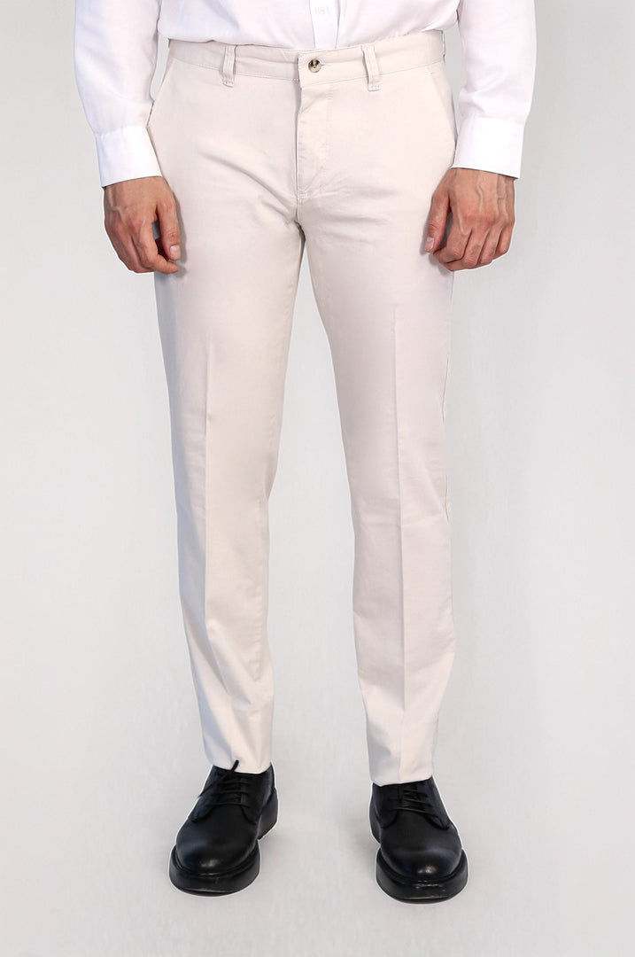 VELVARDE SLİM CHINO PANTOLON EKRU