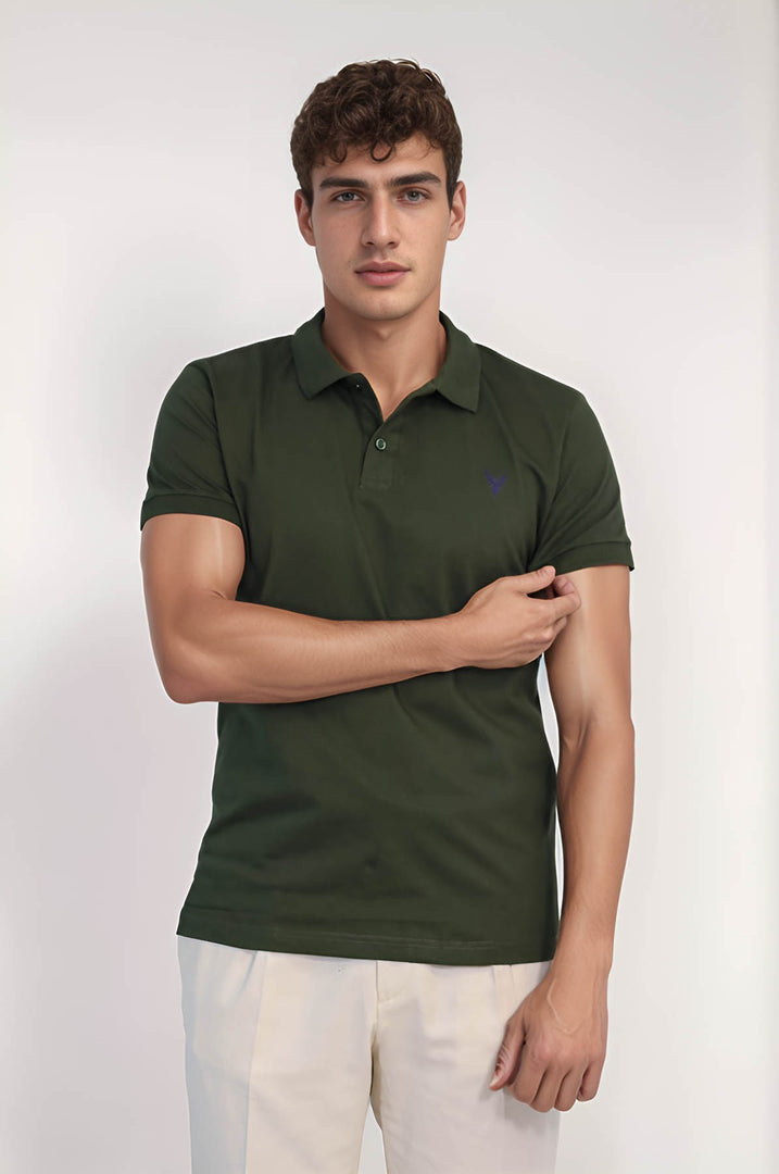 VELVARDE POLO YAKA TSHIRT HAKİ (1815)