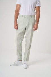  KETEN SLIM PANTOLON AÇIK YEŞİL 