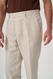  KETEN SLIM PANTOLON BEJ 