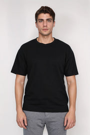 VELVARDE BÜRÜMCÜK TSHIRT SİYAH (1825)