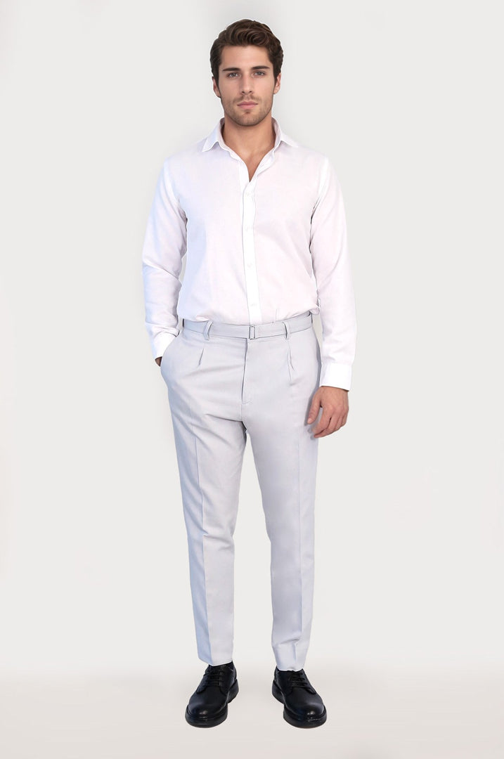 VELVARDE TOKALI TEK PANTOLON GRİ