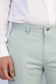 VELVARDE SLİM CHINO PANTOLON SU YEŞİLİ