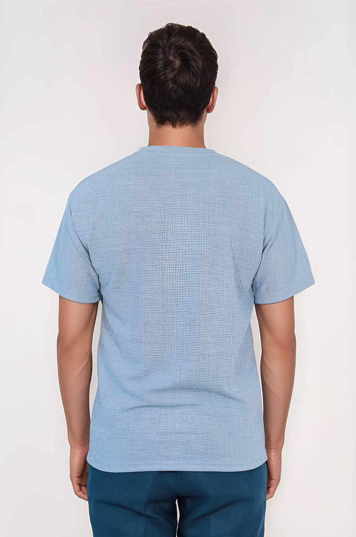 VELVARDE BÜRÜMCÜK TSHIRT MAVİ (1825)
