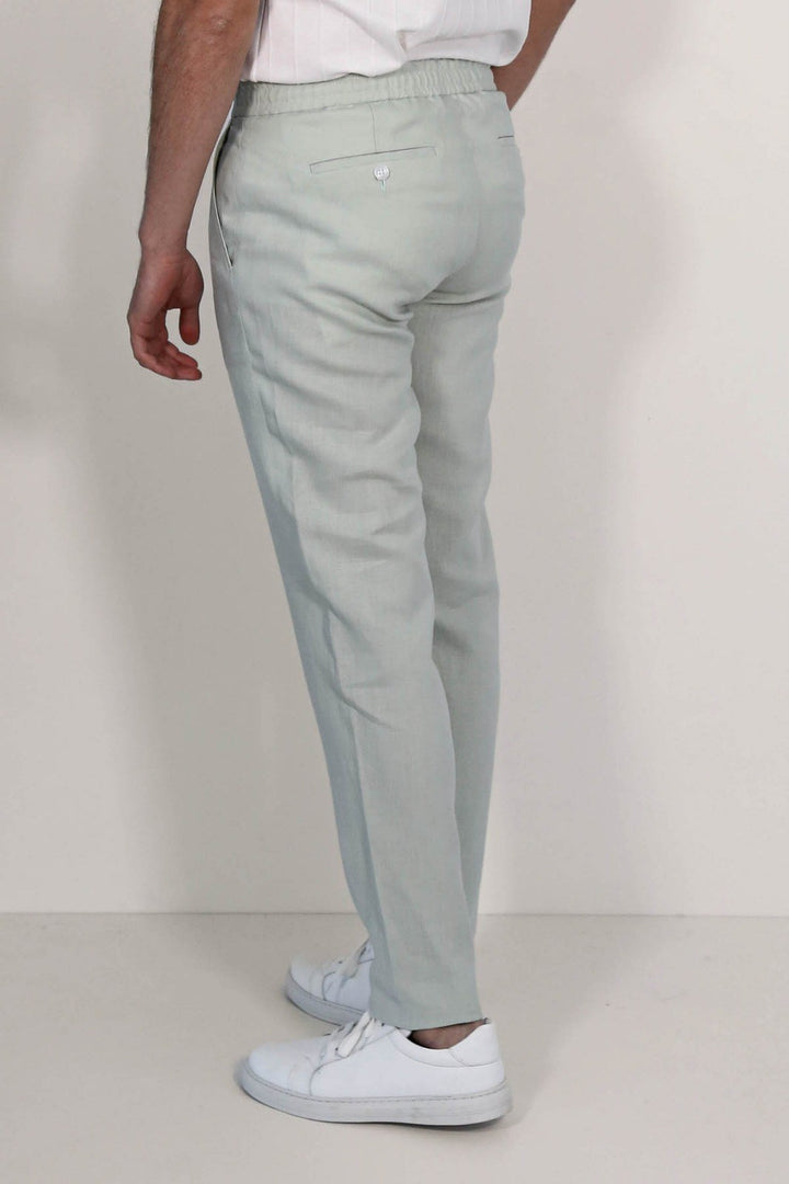VELVARDE KETEN JOGGER İPLİ LASTLİKLİ PANT.A.YEŞİL