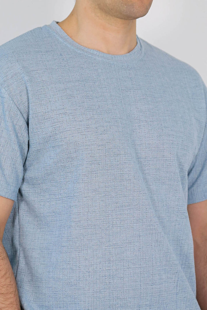 VELVARDE BÜRÜMCÜK TSHIRT MAVİ (1825)