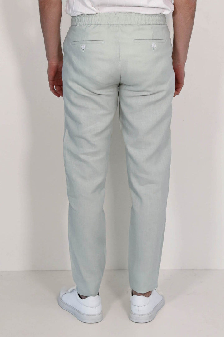 VELVARDE KETEN JOGGER İPLİ LASTLİKLİ PANT.A.YEŞİL