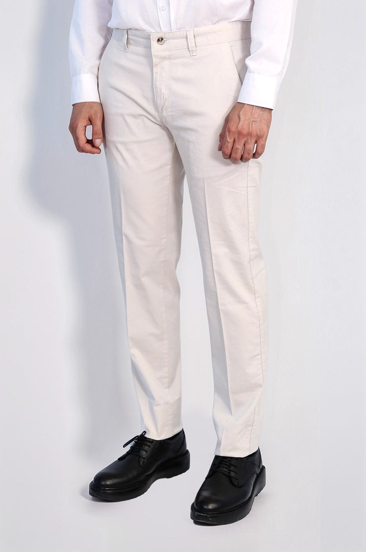 VELVARDE SLİM CHINO PANTOLON EKRU