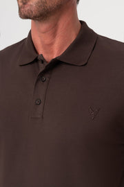 KAHVERENGİ POLO YAKA T-SHIRT