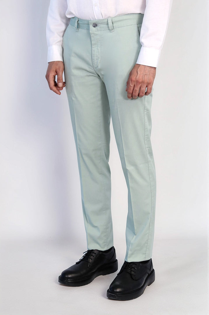 VELVARDE SLİM CHINO PANTOLON SU YEŞİLİ