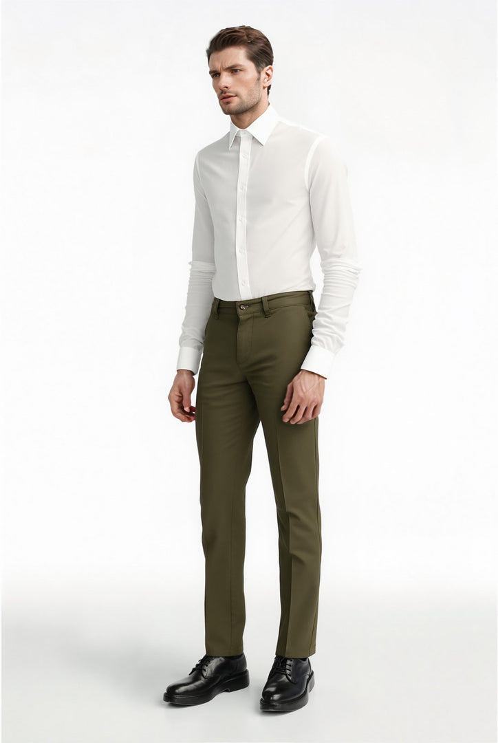 VELVARDE SLİM CHINO PANTOLON HAKİ