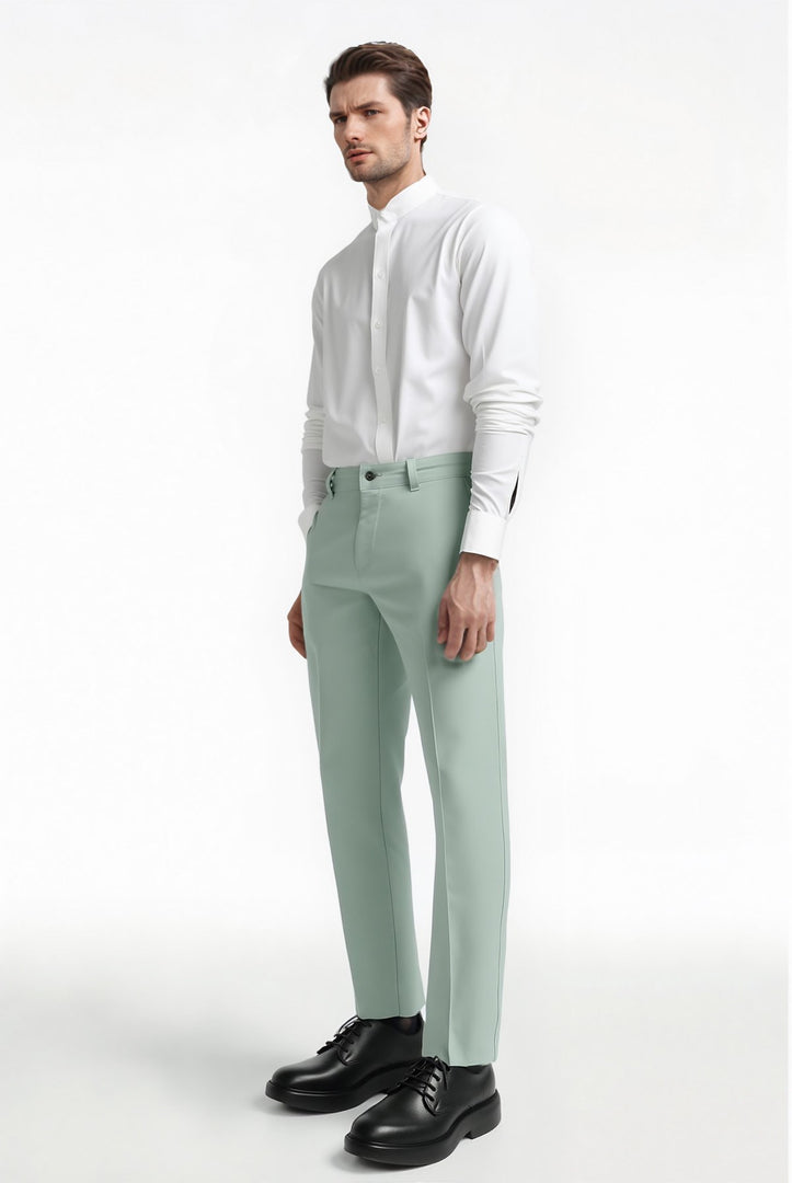 VELVARDE SLİM CHINO PANTOLON SU YEŞİLİ