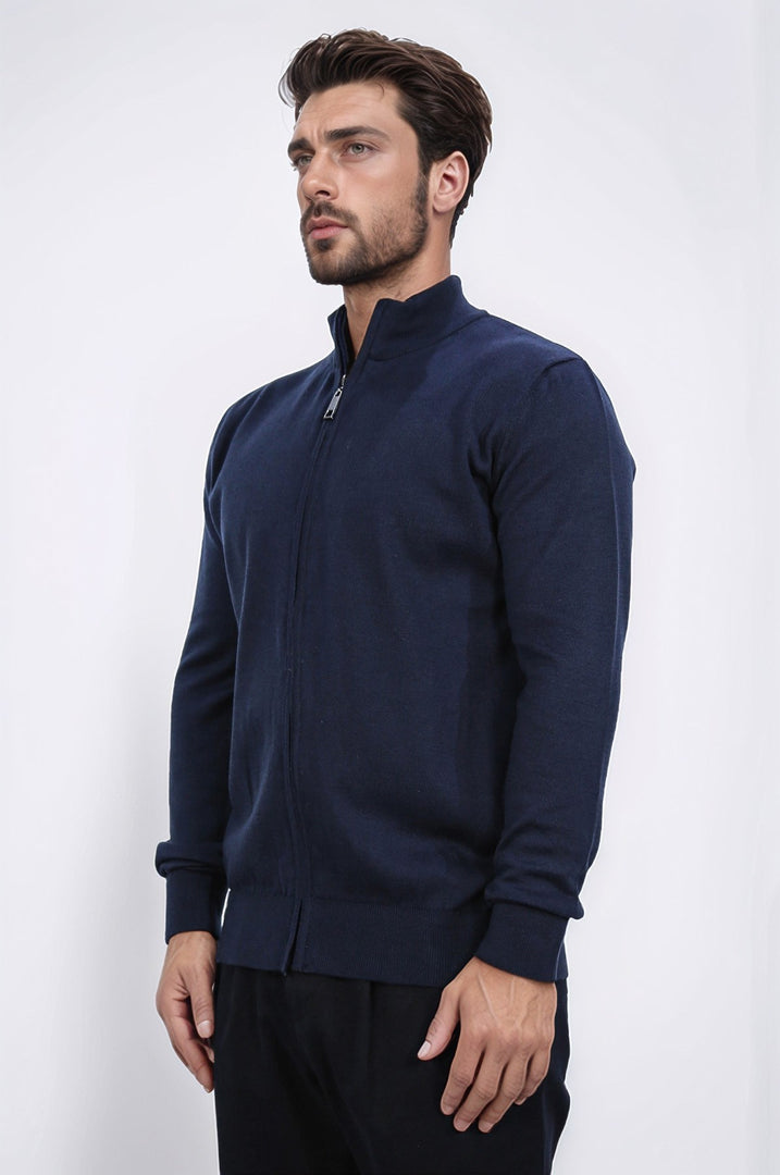 fermuarlı lacivert hırka 