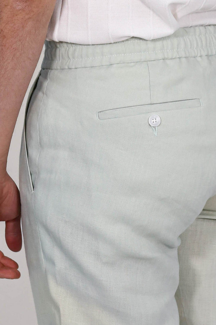 VELVARDE KETEN JOGGER İPLİ LASTLİKLİ PANT.A.YEŞİL