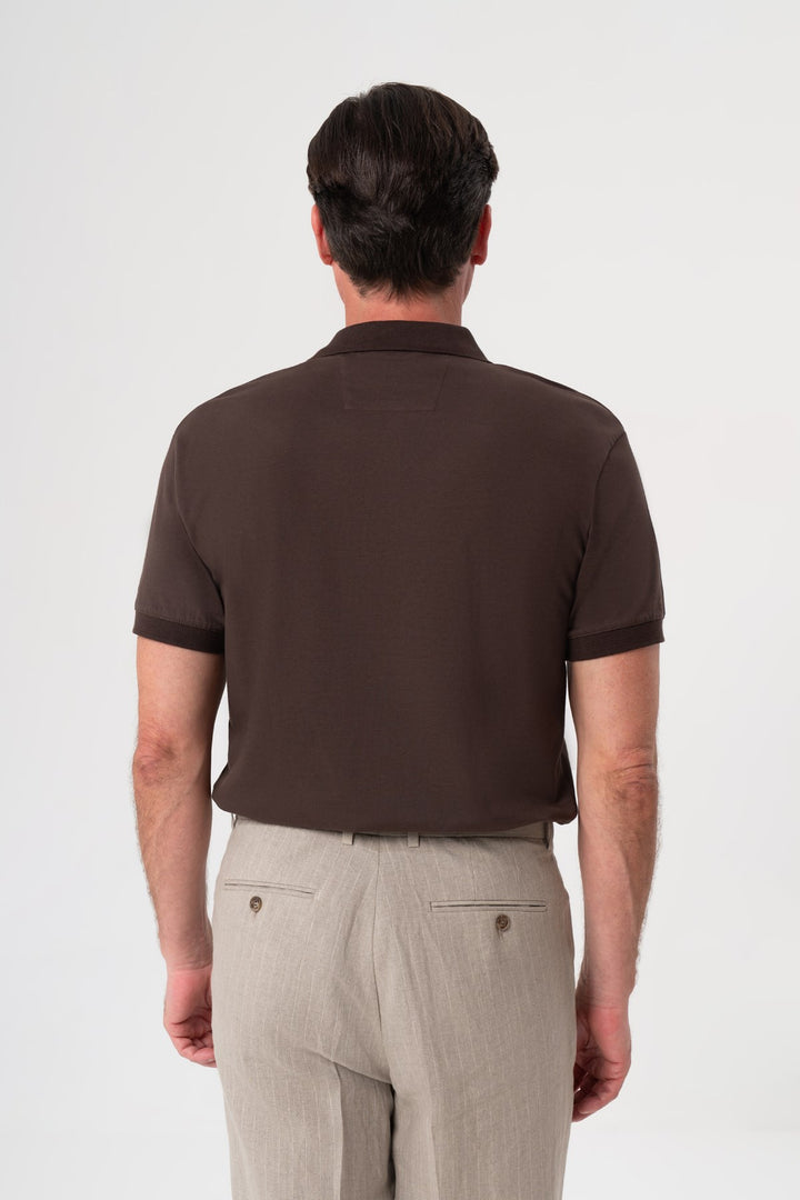 KAHVERENGİ POLO YAKA T-SHIRT