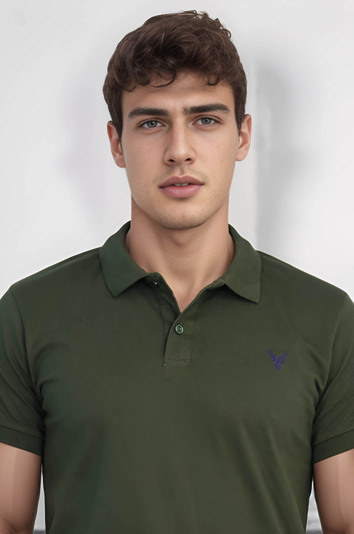 VELVARDE POLO YAKA TSHIRT HAKİ (1815)