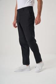 VELVARDE KETEN SLIM SİYAH PANTOLON